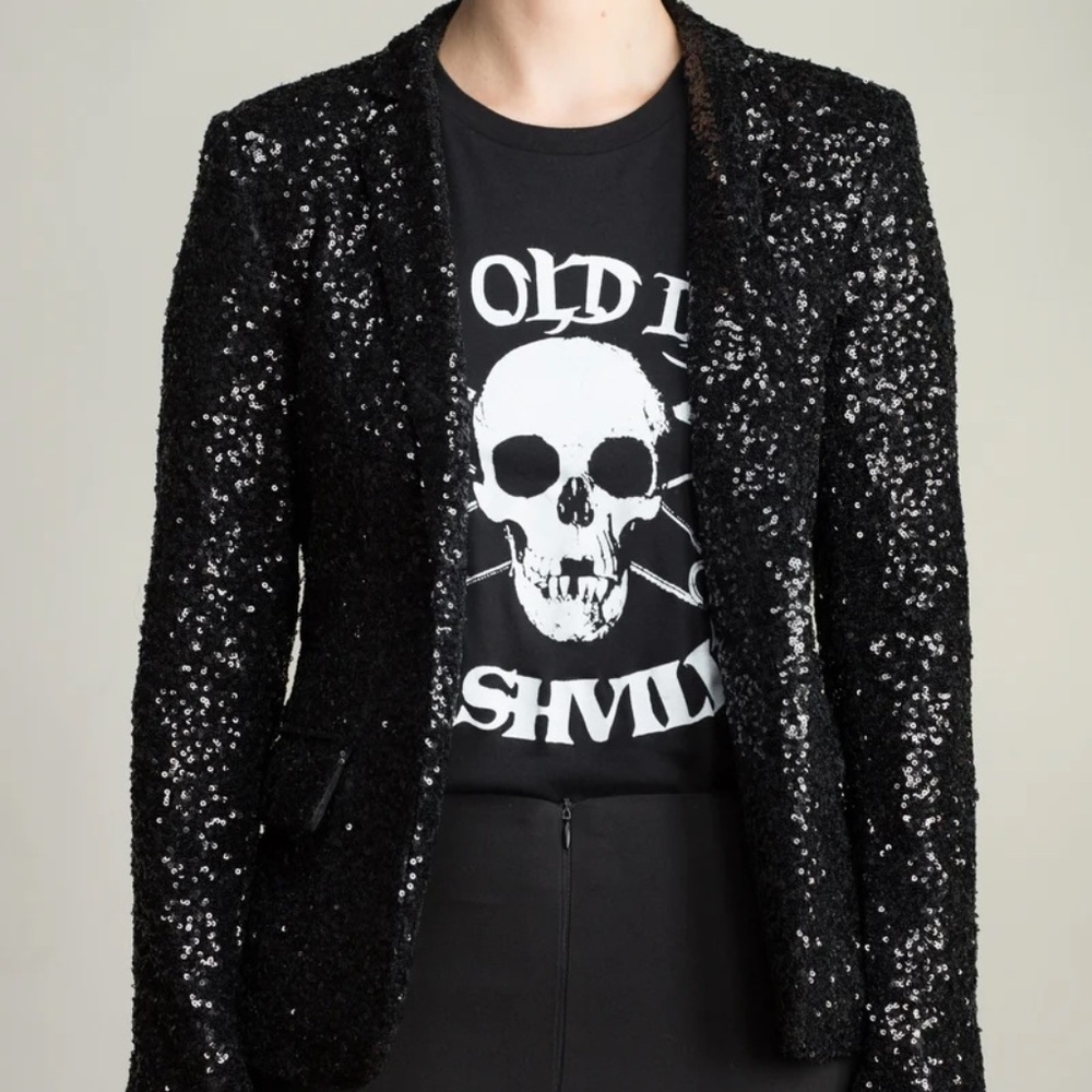 Vintage Black Sequin Jacket | Size Small - Picture 2 of 5